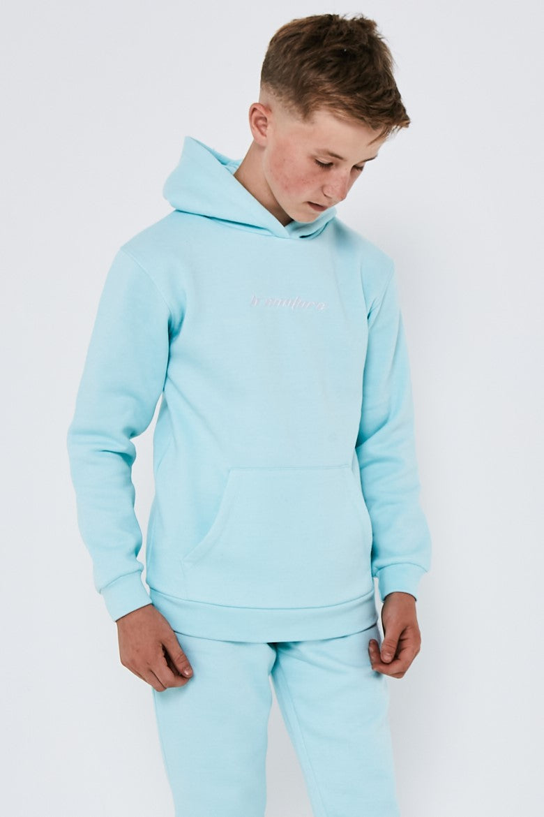 Hoodie Bright Blue Tracksuit Kids Boys Tracksuit Light Blue Fleece