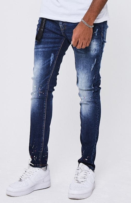 Taper Fit Jeans - Dark Blue