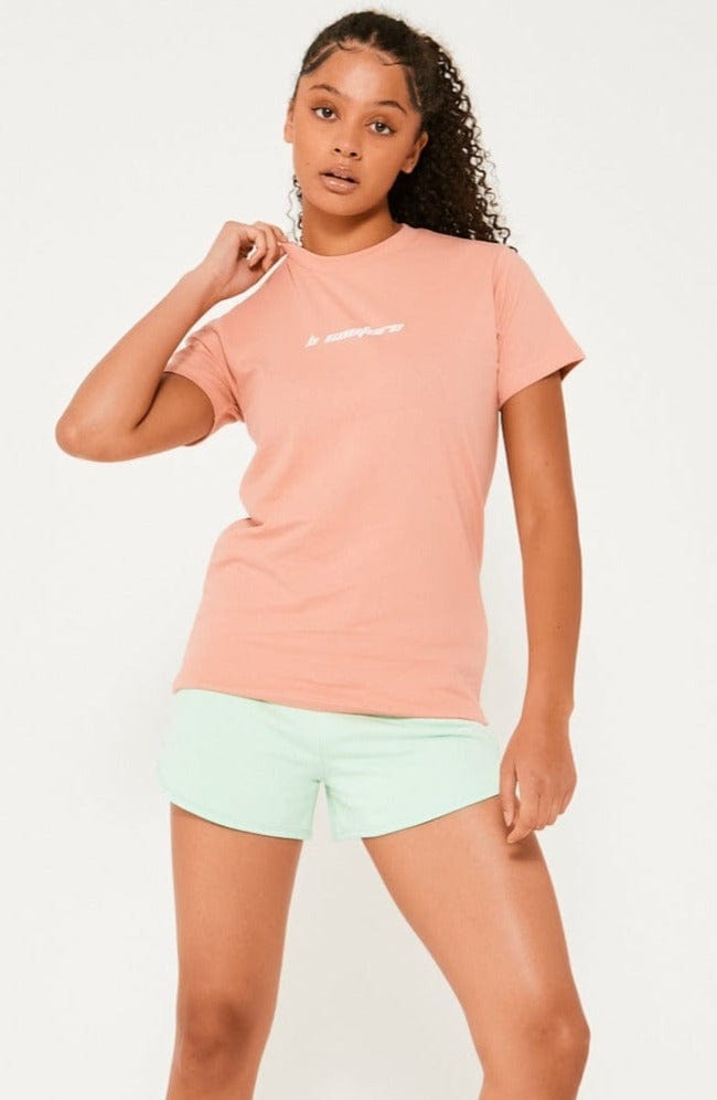 T-Shirt & Shorts Set - Coral/Green