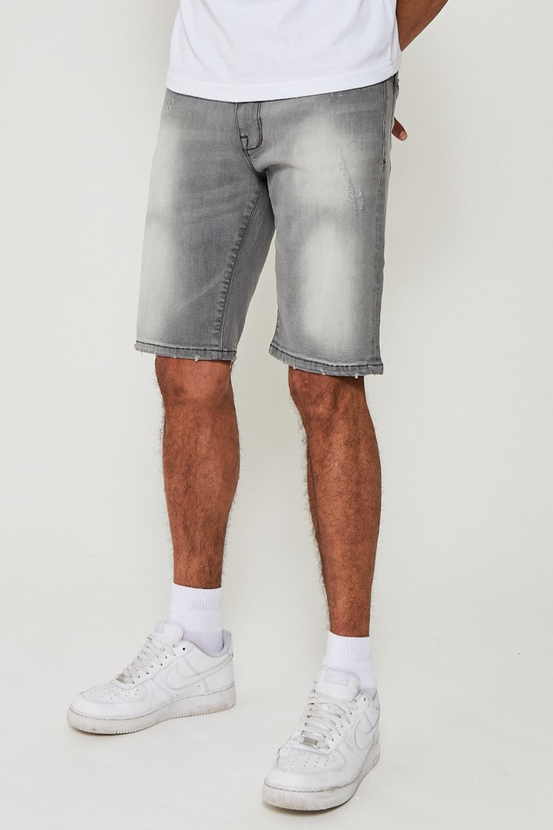 Betton Denim Shorts - Grey