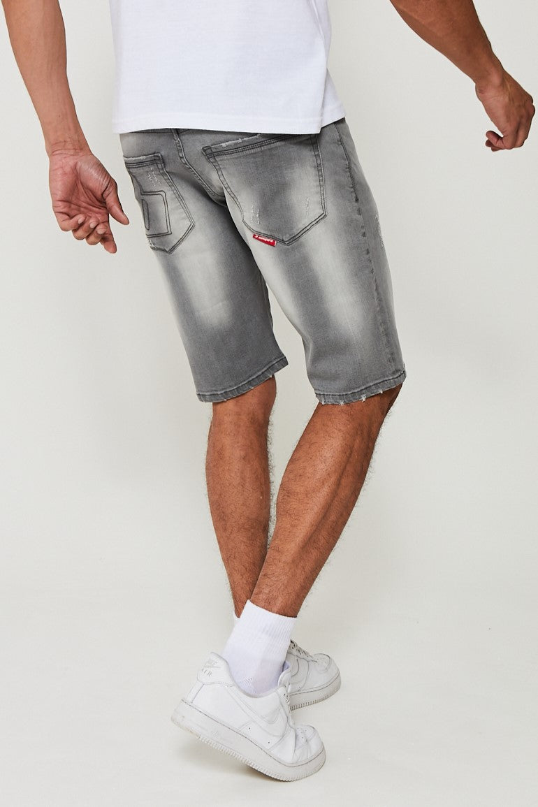 Betton Denim Shorts - Grey