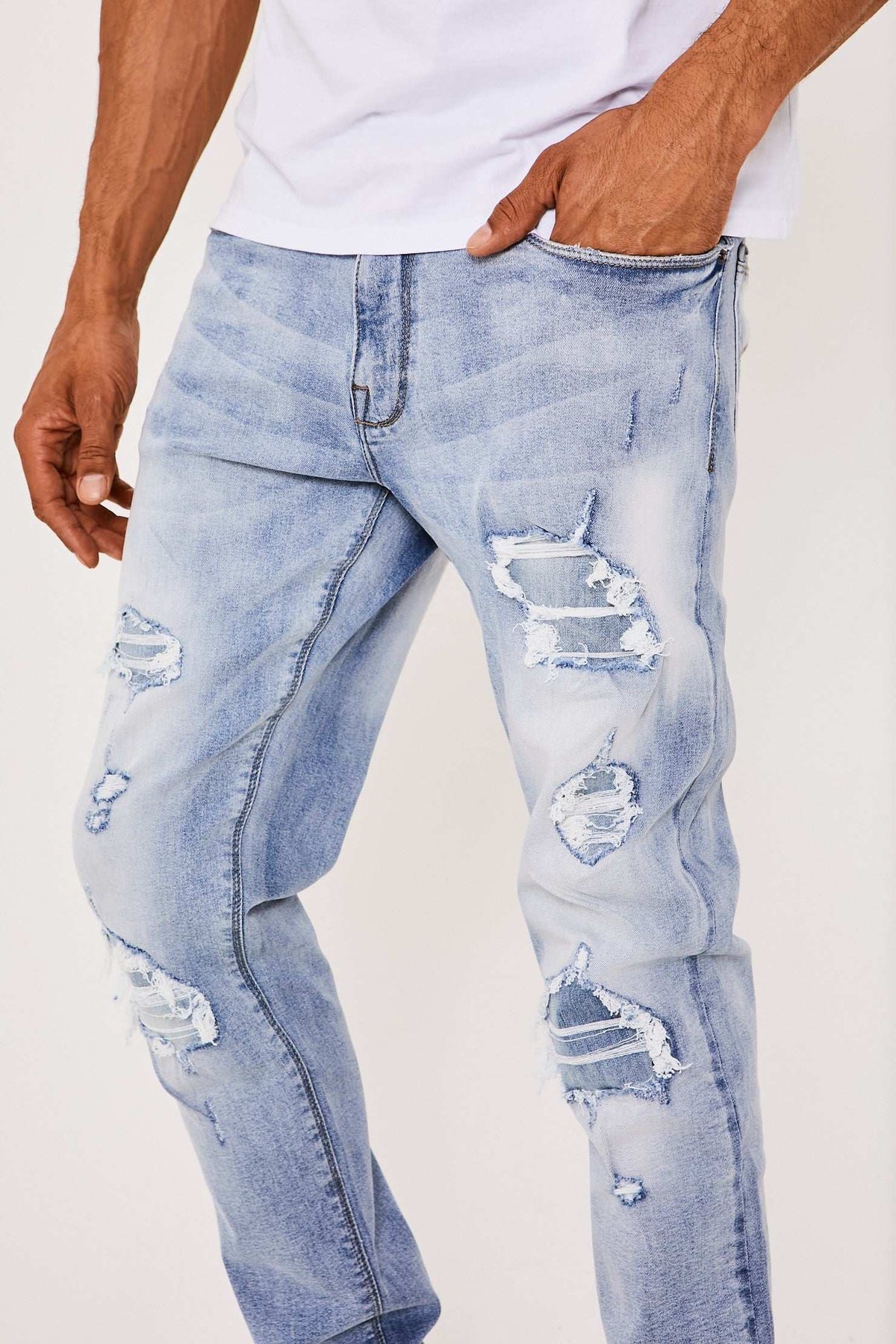 Hampstead Taper Fit Jeans - Ice Blue