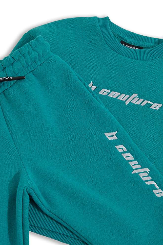 Plympton Fleece Crew Tracksuit Infant - Teal