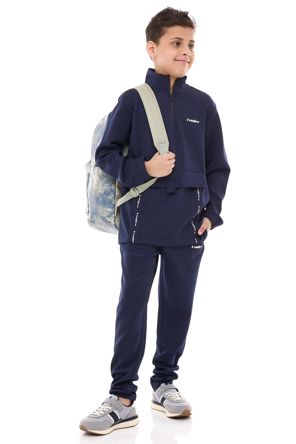 1/4 Zip Top & Jogger Set - Navy