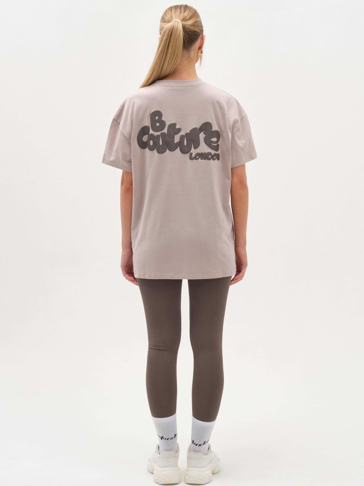 Windsor T-Shirt & Leggings Set - Mocha / Grey