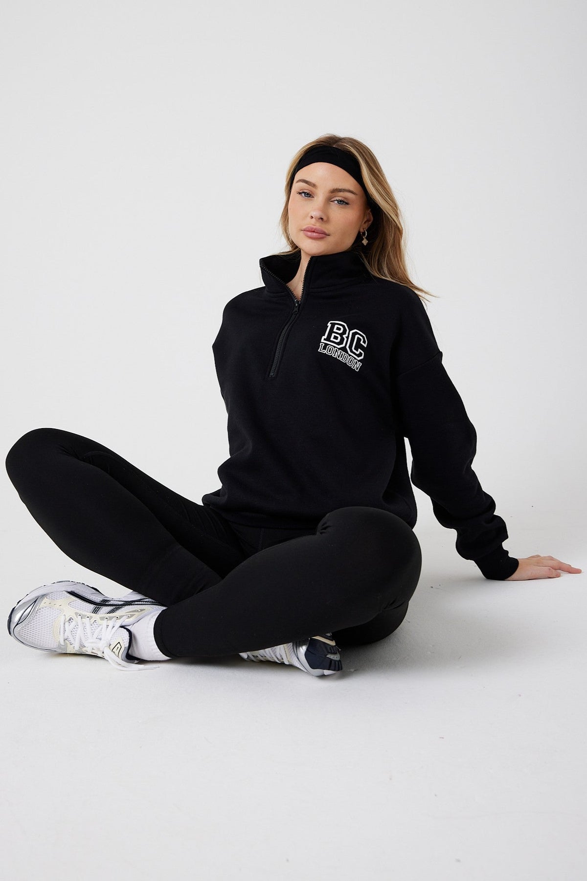 Collingwood Half-Zip Sweatshirt & Leggings Set - Black