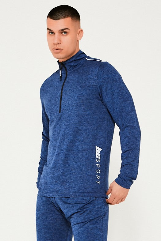 Gym 1/4 Zip Top & Jogger Set - Navy