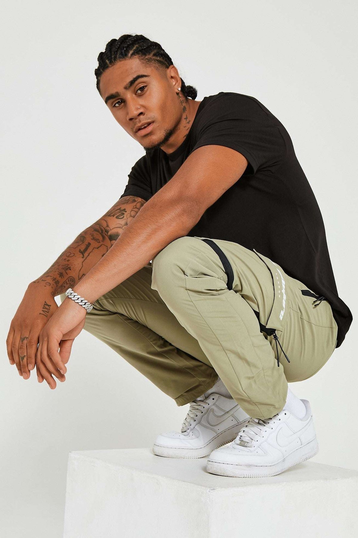 King Street Taper Fit Cargo Pants - Khaki