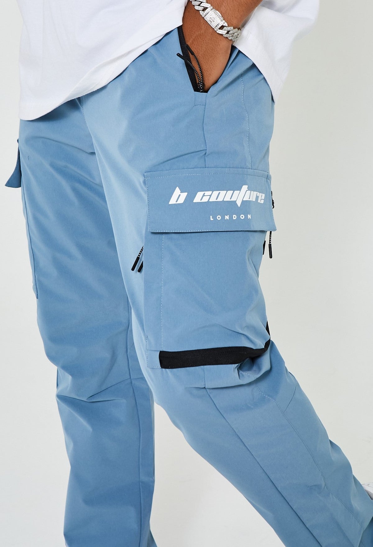 Taper Fit Cargo Pants - Blue