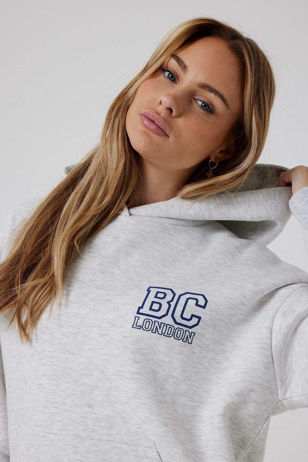 Kent House Oversized Hoodie - Grey Marl
