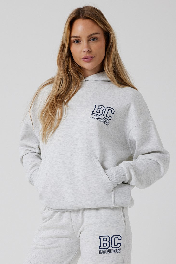 Kent House Oversized Hoodie - Grey Marl