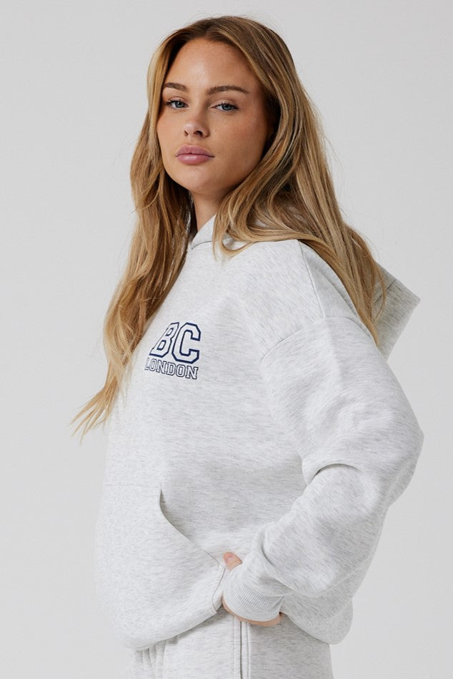 Kent House Oversized Hoodie - Grey Marl