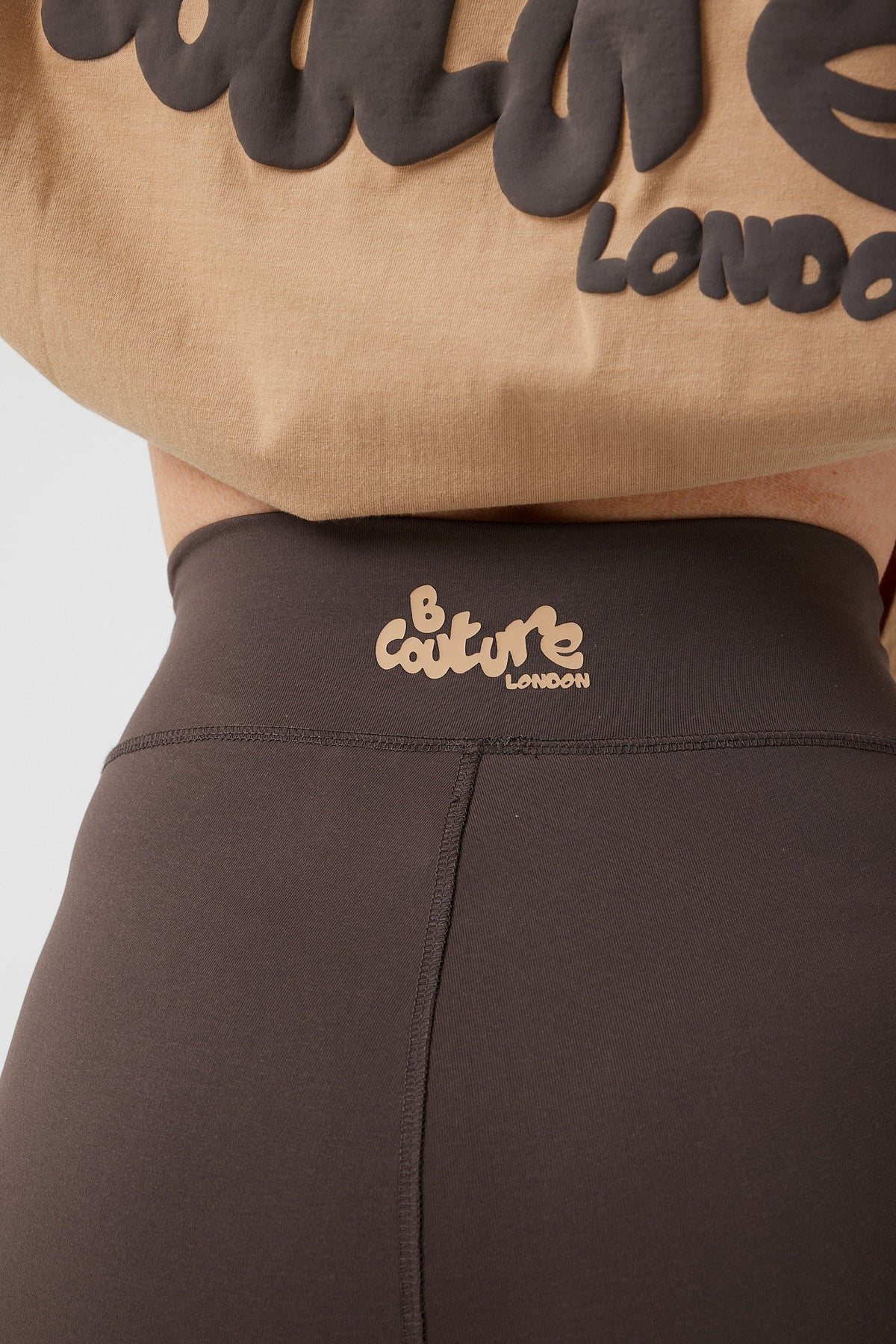 Lilford T-Shirt & Short Set - Mocha / Grey
