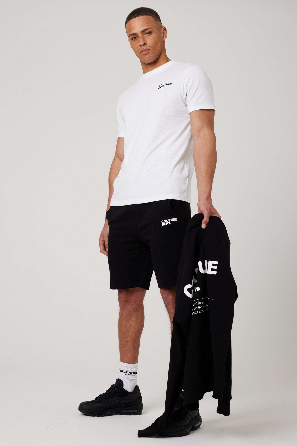 Osborne Hoodie, T-Shirt & Short Set - Black / White