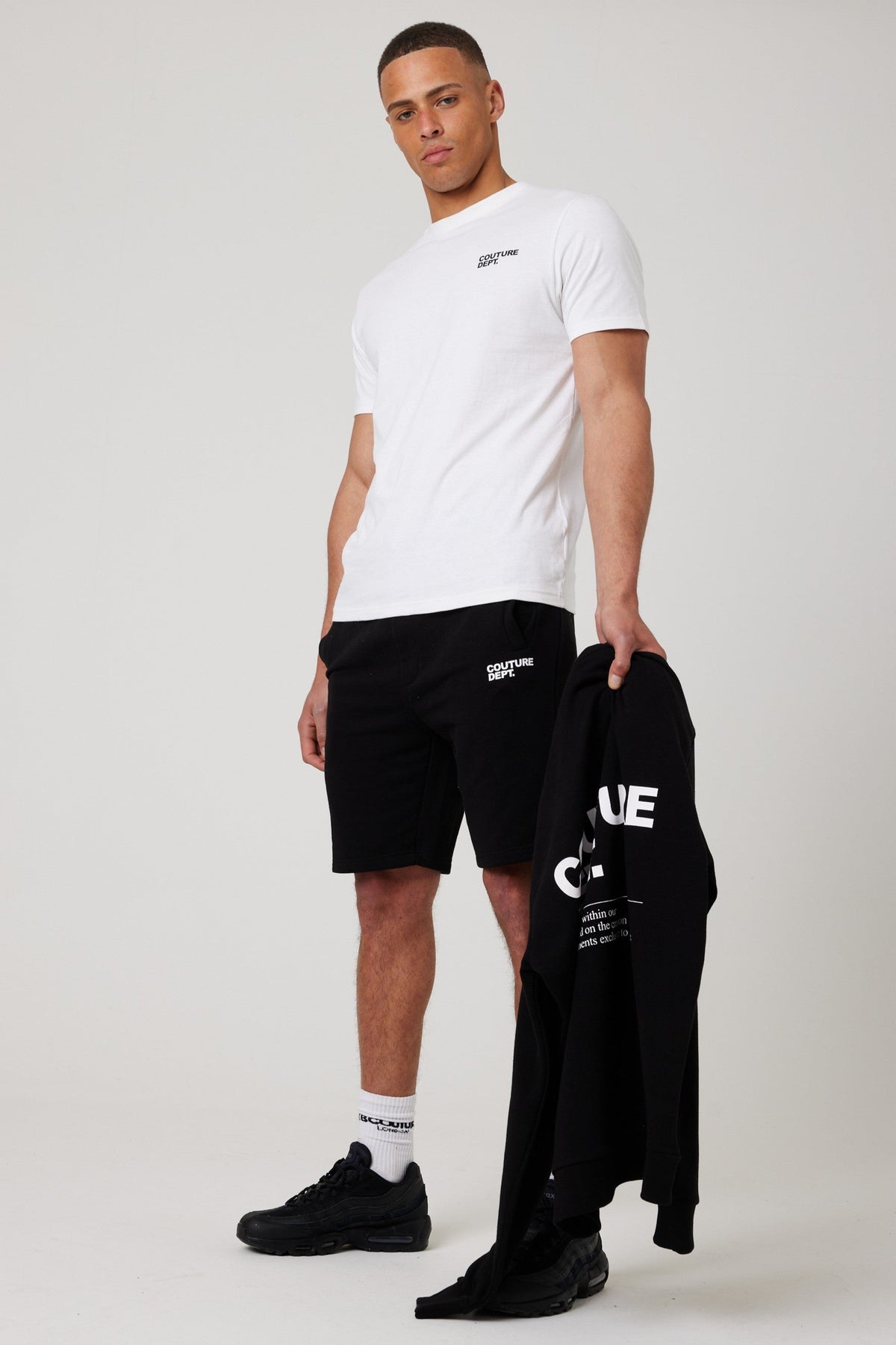 Osborne Hoodie, T-Shirt & Short Set - Black / White