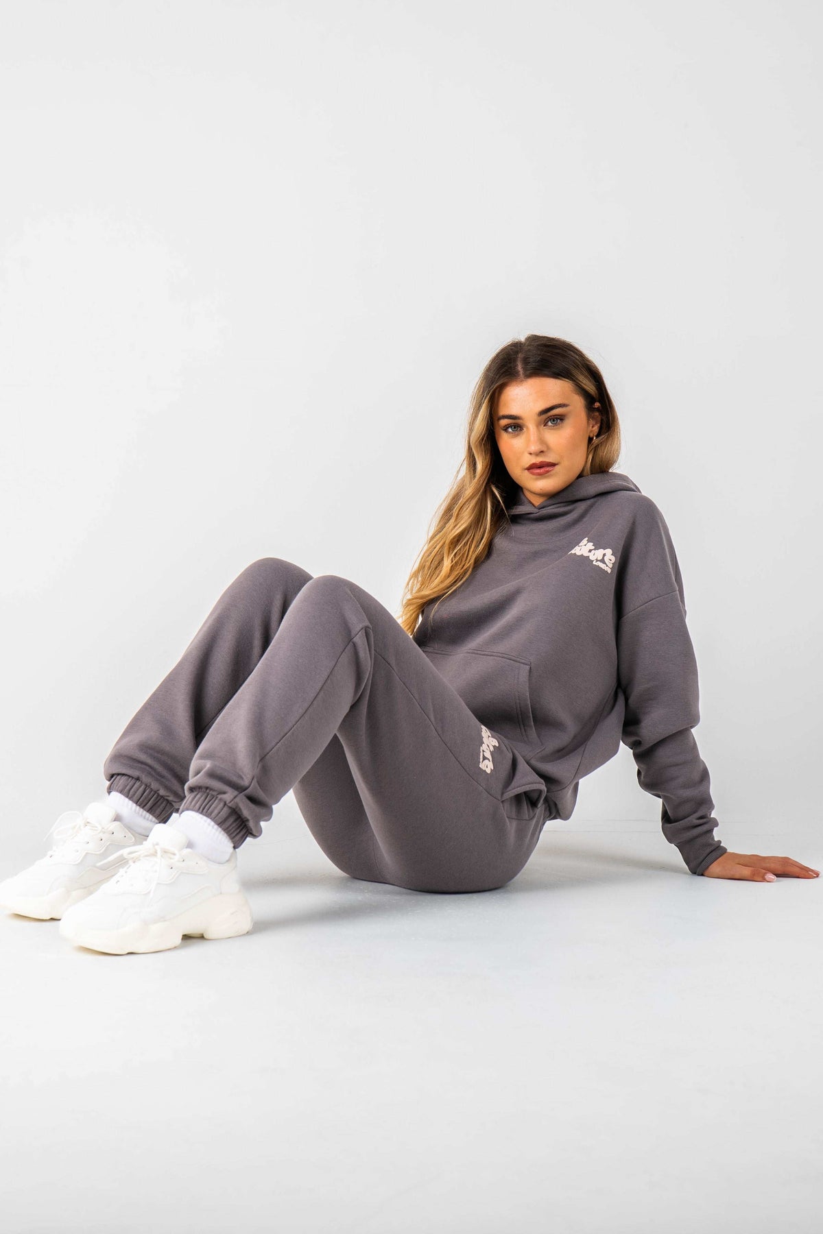 Erindale Oversized Fleece Tracksuit - Charcoal