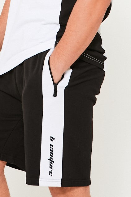 T-Shirt & Shorts Set - White/Black