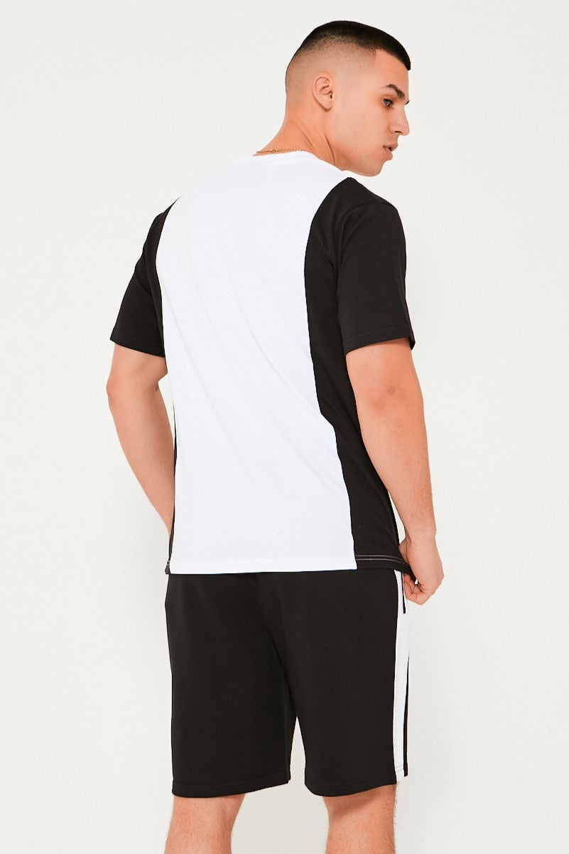 T-Shirt & Shorts Set - White/Black