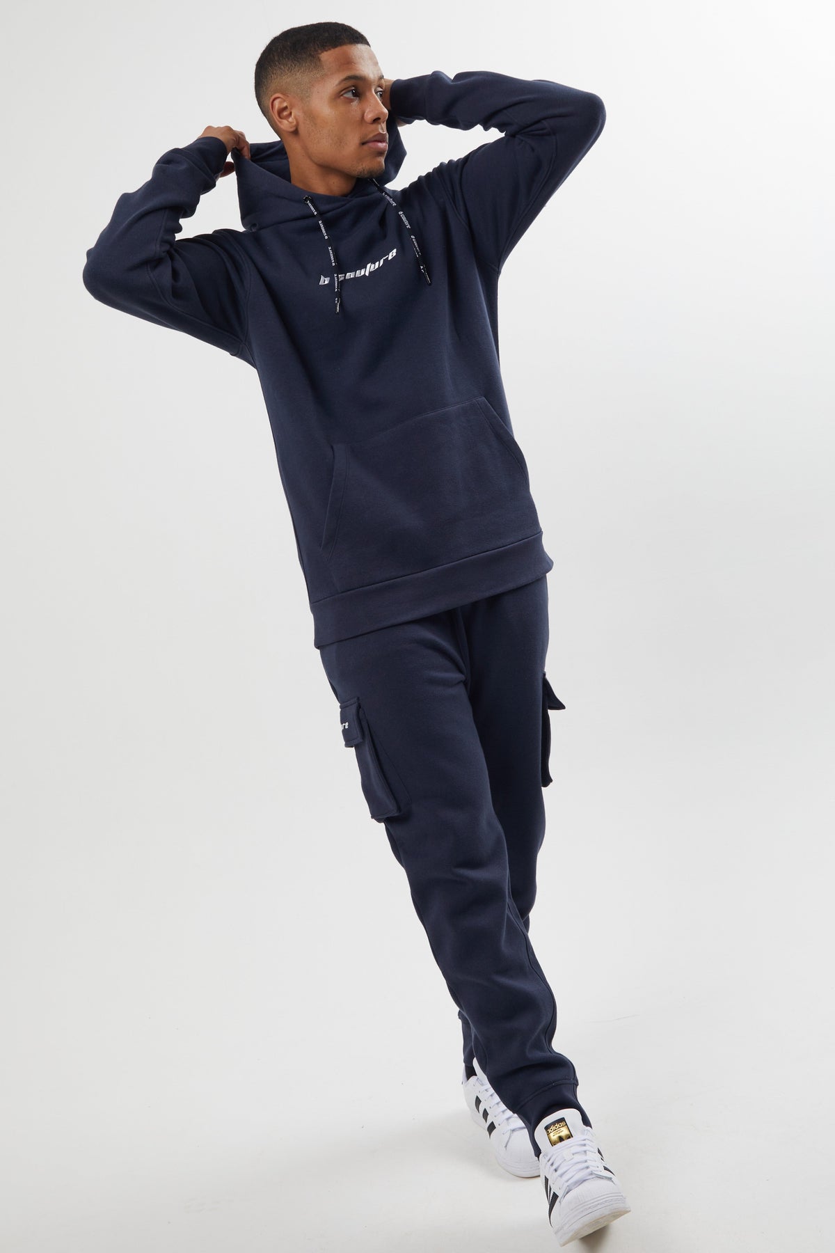 Pullover Hoodie & Jogger Set - Navy