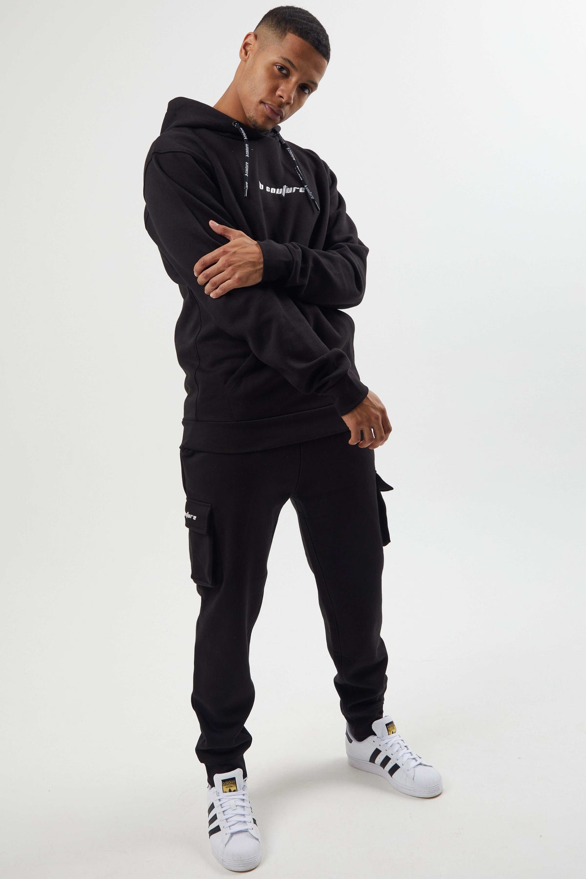 Field Place Men's 2-Piece Tracksuit Set - Black