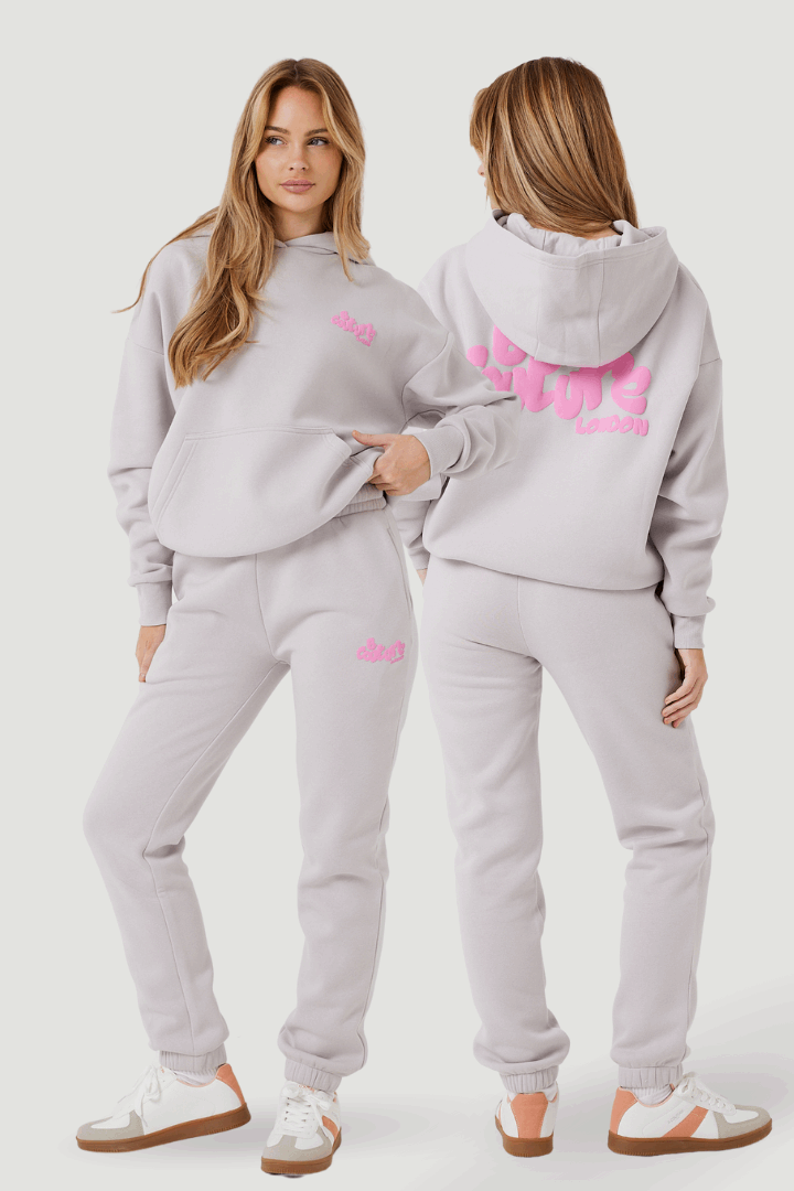 Erindale Oversized Fleece Tracksuit - Metal Grey