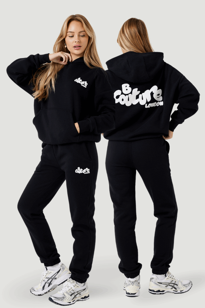 Erindale Oversized Fleece Tracksuit - Black